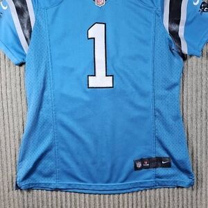 Carolina Panthers Jersey Women’s M Cam Newton Football NFL Color Rush On Field